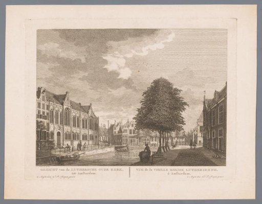 View of the Old Lutheran Church in Amsterdam