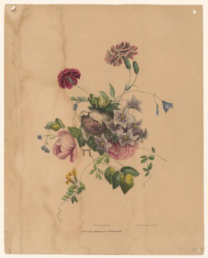Flowers with roses and carnations