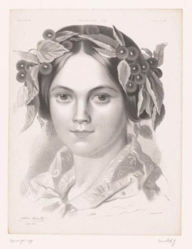 Head of a Girl with Cherries in Her Hair