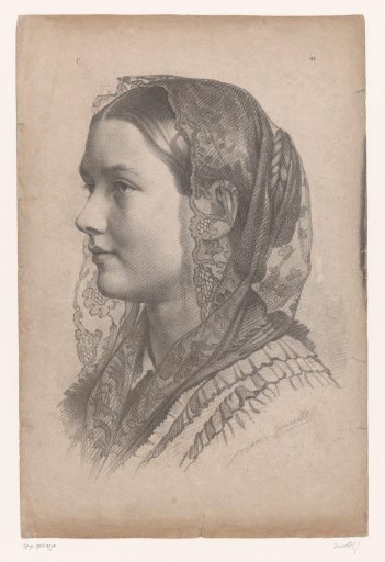 Portrait of a Girl with a Lace Veil