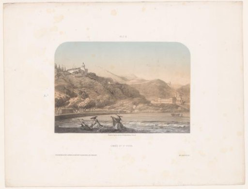 View of the monastery of Cimiez and the abbey Saint-Pons of Nice