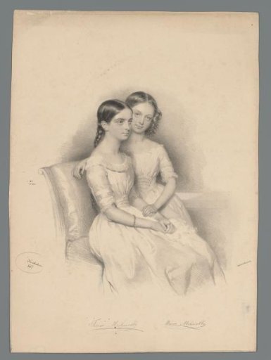 Portrait of Teresa Milanollo and Maria Milanollo