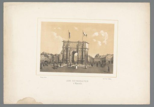 View of the Porte d'Aix in Marseille