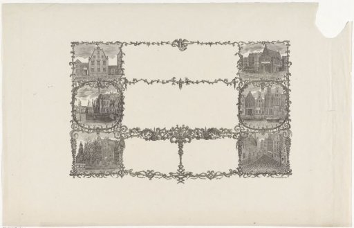 Ornamental Frame with Six City Views in Amsterdam