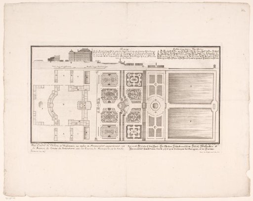 Cross-section and plan of Schloss Weißenstein