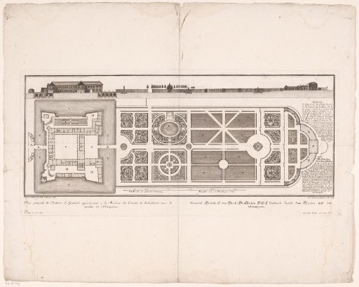 Cross-section and plan of Schloss Gaibach