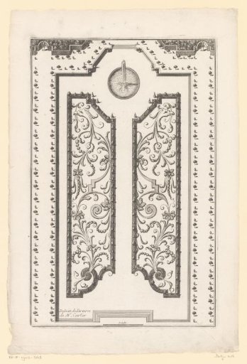 Plan of garden with two parterres
