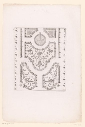 Plan of garden with parterres and fountain