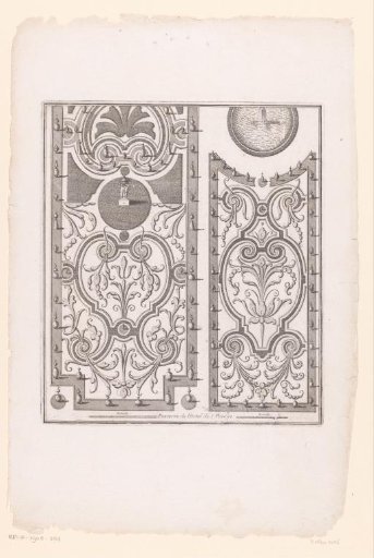 Plan of garden with parterres