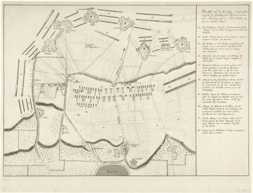 Plan of the battle of Rocourt, 1746
