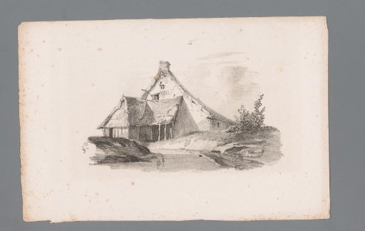 View of a house in a hilly landscape