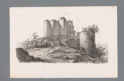 View of a ruin with a tower