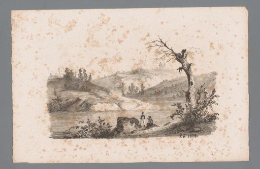 Hilly landscape with river