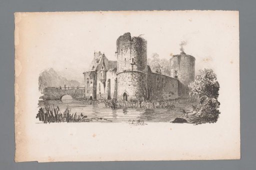 View of the ruin of a castle