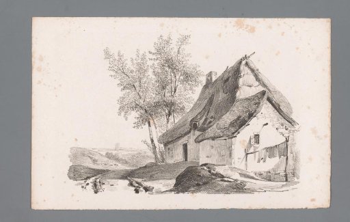 Landscape with country road and house
