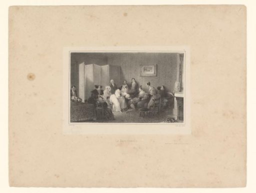 Company in an interior playing a game