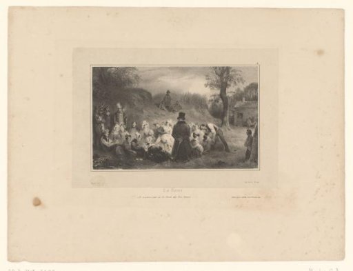 Company playing a game outdoors