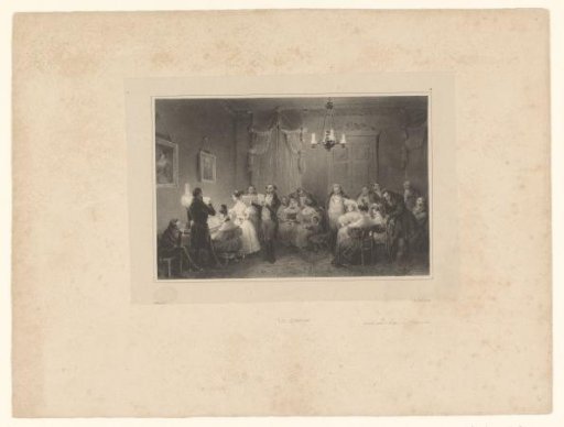 Interior with a musical company