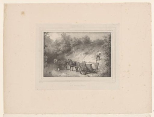 Landscape with a Man Loading a Cart with Sand