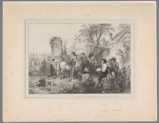 Philips Wouwerman copying a horse at a spring