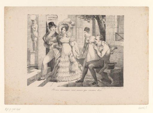 Two couples in evening wear