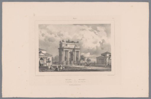 View of the Arco della Pace in Milan