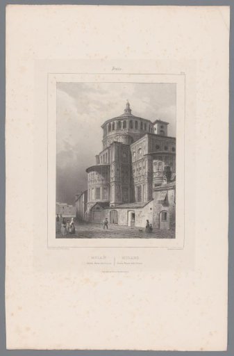 View of Santa Maria delle Grazie in Milan