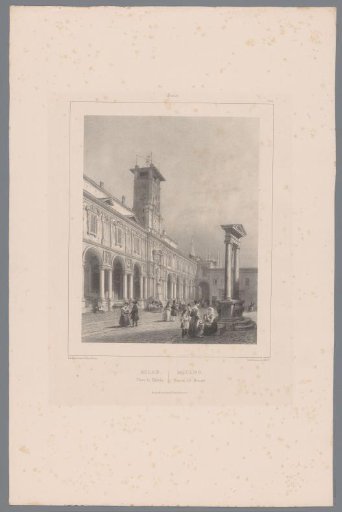 View of the Piazza Mercanti in Milan