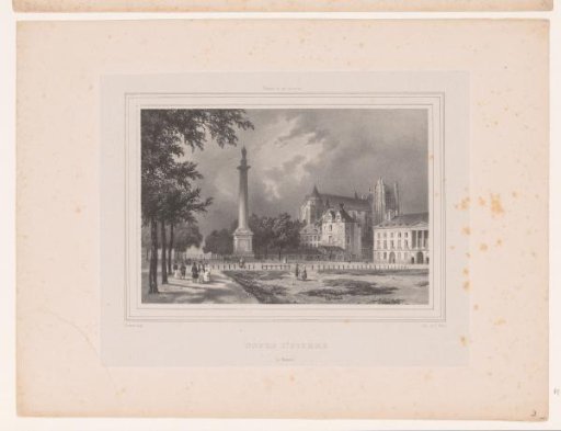 View of the Cours Saint-Pierre and Saint-André in Nantes