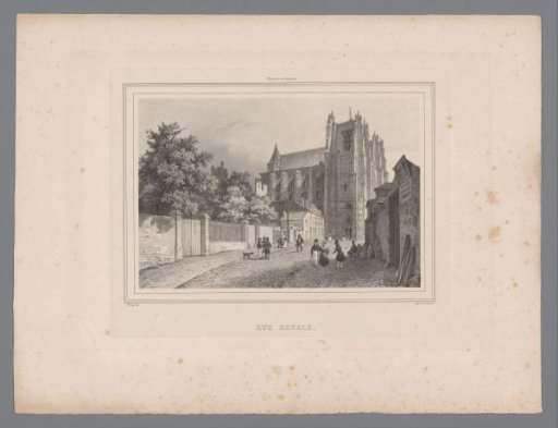 View of the Cathedral of Nantes from the Rue Royale