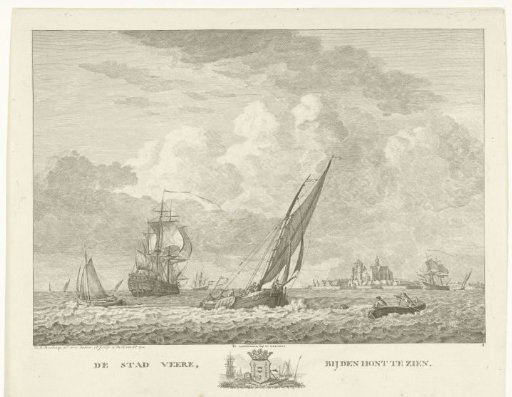 View of Veere, seen from the Western Scheldt