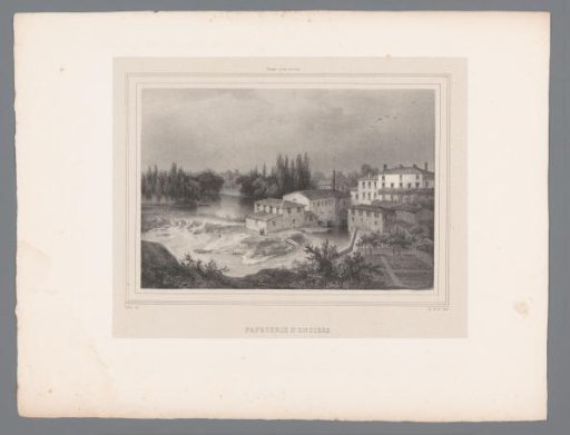 View of the paper mill in Cugand