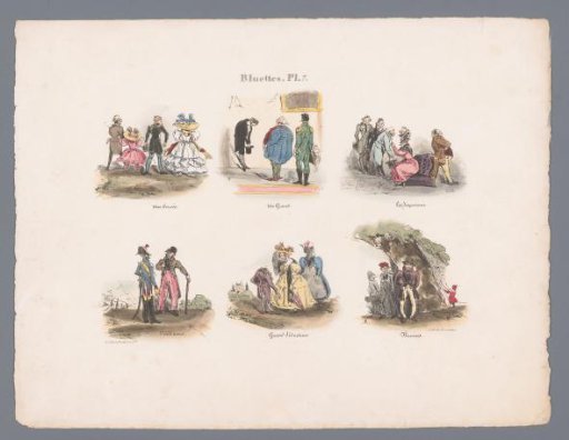 Six scenes with various figures