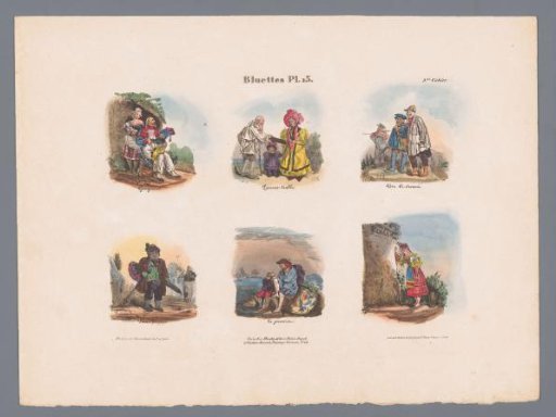 Six scenes with various figures