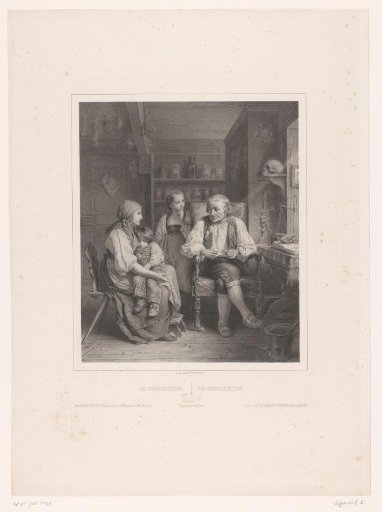 Woman with Sick Child at a Doctor's