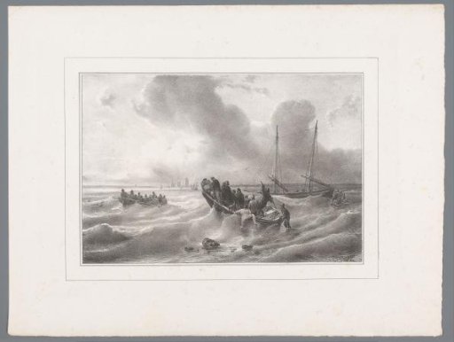 Seaview with ship and boats