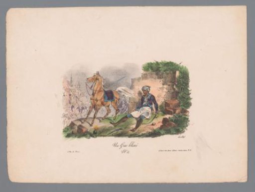 Wounded Greek Soldier with a Horse