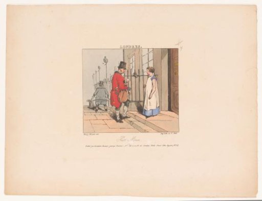 Postman brings a letter to a young woman