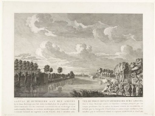 Prussian troops attack Amsterdam civic guards at Ouderkerk aan de Amstel on 1 October 1787