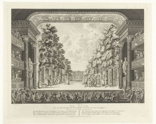 Set with garden in the Nieuwe Schouwburg in Amsterdam