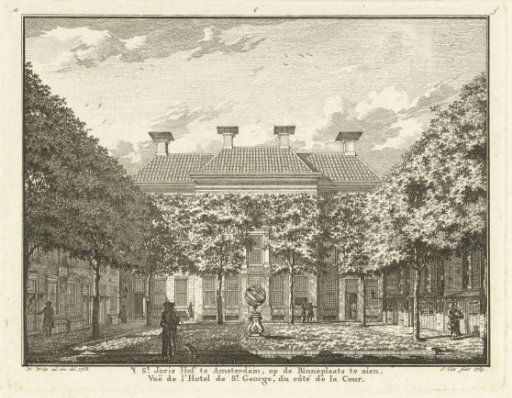View of the courtyard of the Sint-Jorishof in Amsterdam