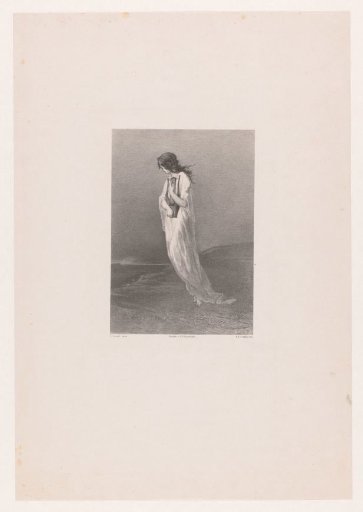 A Young Woman with a Lyre in Her Hands