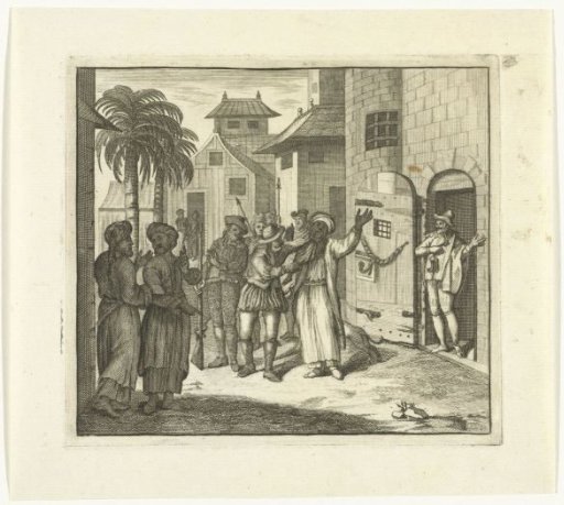 Man with turban on his head is brought into prison