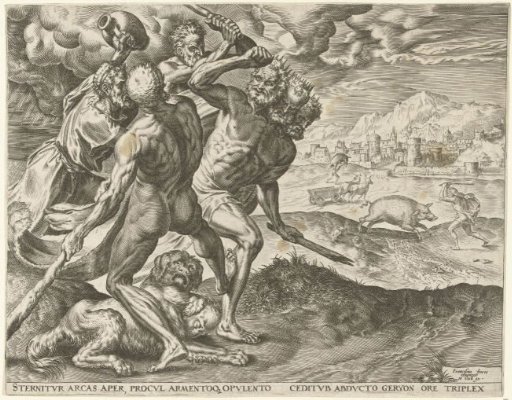 Hercules Kills Geryon and His Dog