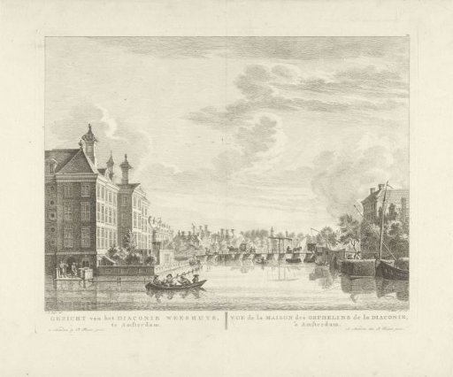 View of the Binnen-Amstel and the Deacon's Orphanage in Amsterdam