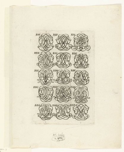 Fifteen Letter Monograms (BDE-BDT)