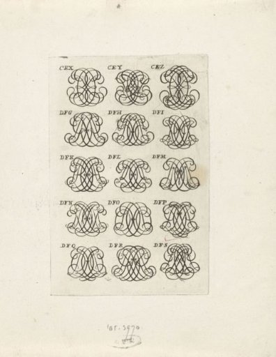 Six large monograms (CEX-DFS)