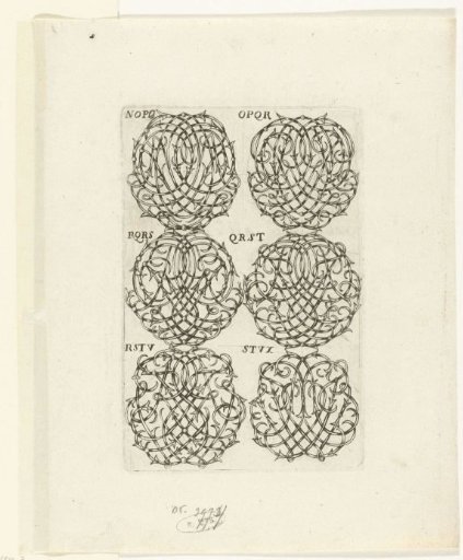 Six Large Monograms (NOPQ-STVX)