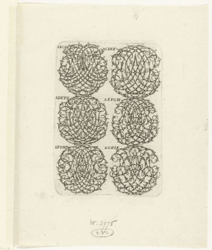 Six large monograms (ABCDE-AGHIK)