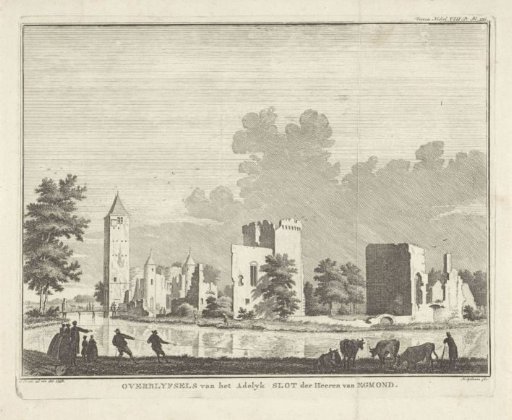 View of the ruins of Egmond Castle
